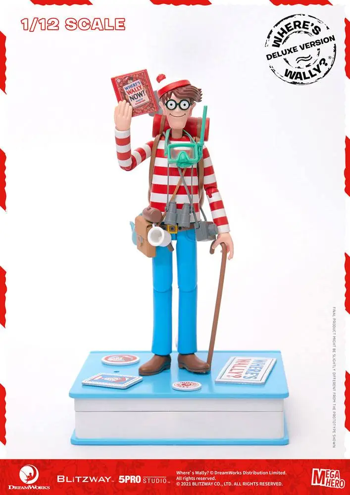 Where's Wally? Mega Hero Action Figure 1/12 Wally DX Version 20 cm product photo