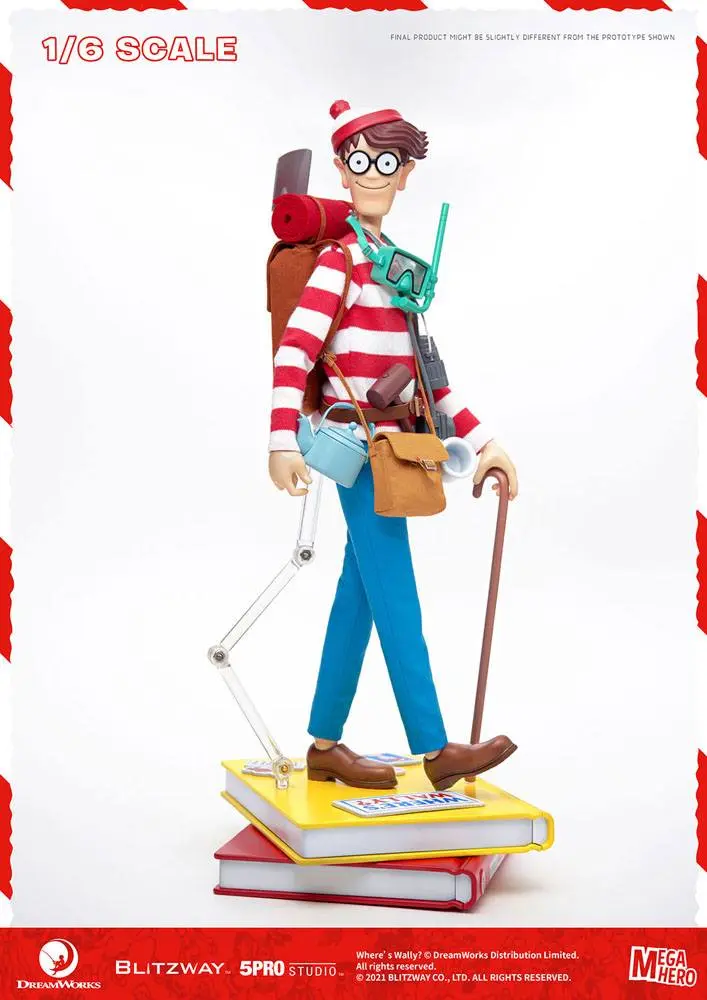 Where's Wally? Mega Hero Action Figure 1/6 Wally 34 cm product photo