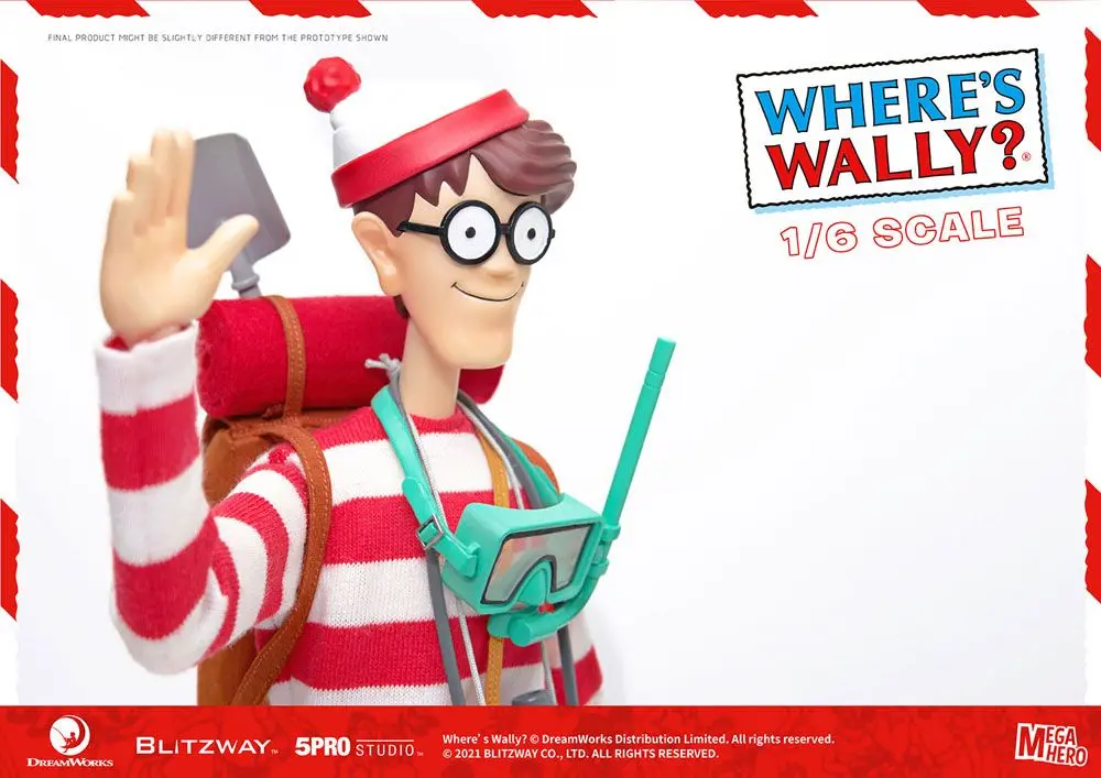 Where's Wally? Mega Hero Action Figure 1/6 Wally 34 cm product photo