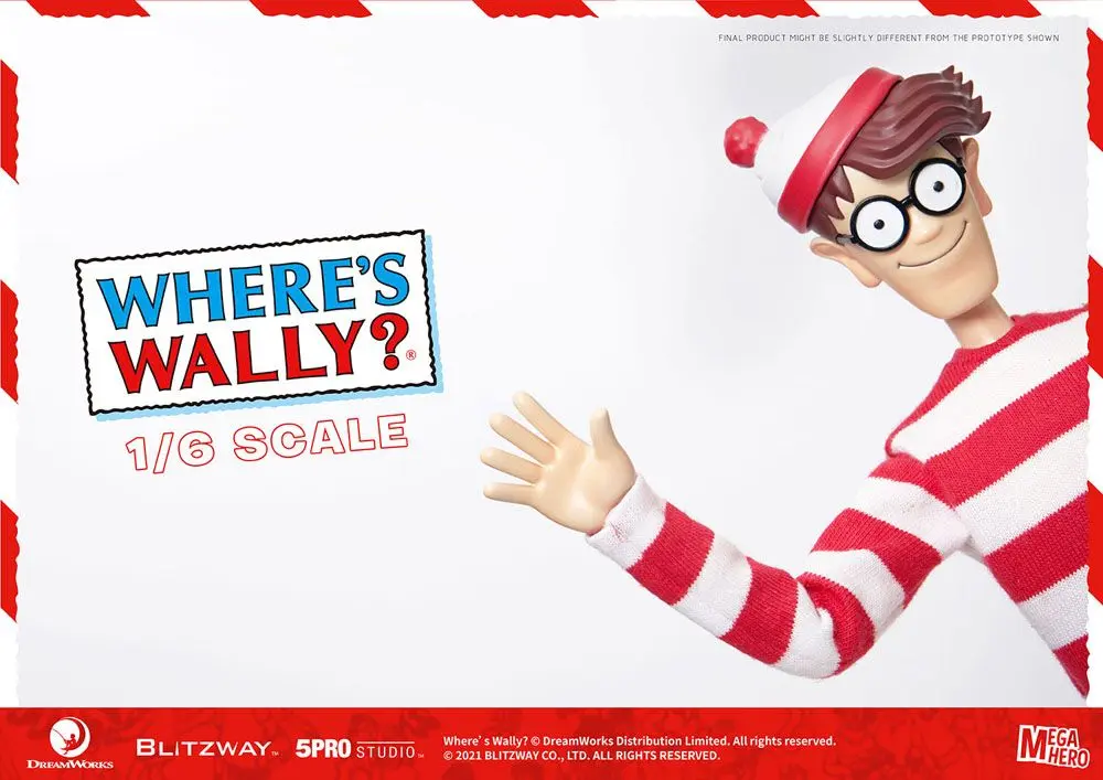 Where's Wally? Mega Hero Action Figure 1/6 Wally 34 cm product photo