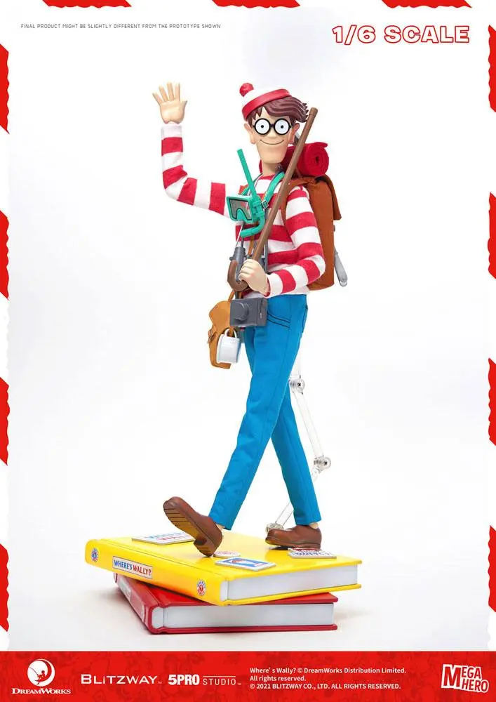 Where's Wally? Mega Hero Action Figure 1/6 Wally 34 cm product photo