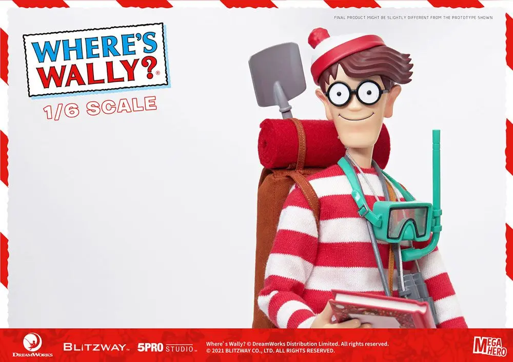 Where's Wally? Mega Hero Action Figure 1/6 Wally 34 cm product photo