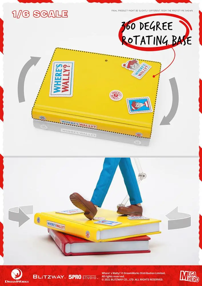 Where's Wally? Mega Hero Action Figure 1/6 Wally 34 cm product photo
