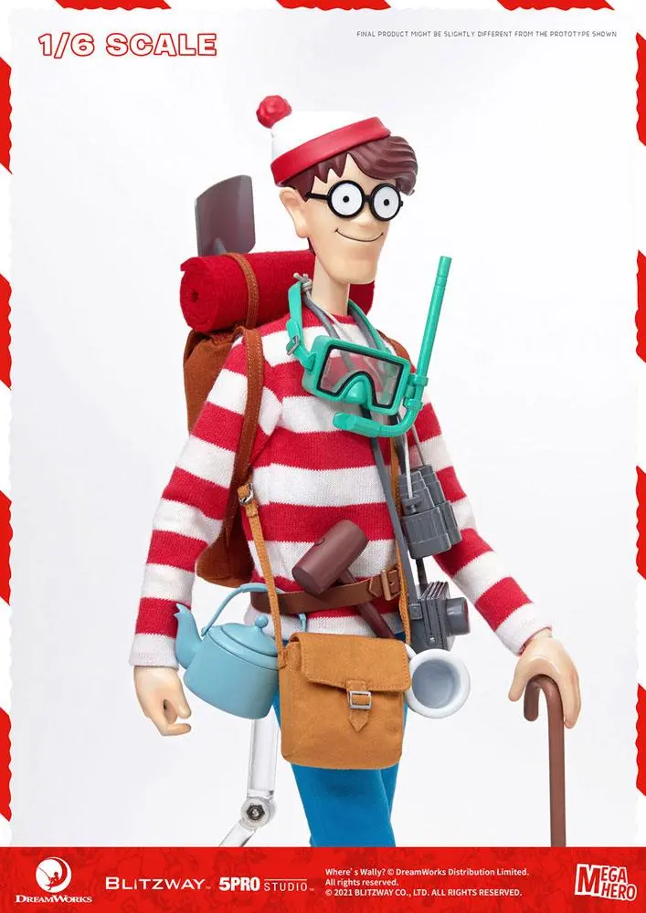 Where's Wally? Mega Hero Action Figure 1/6 Wally 34 cm product photo