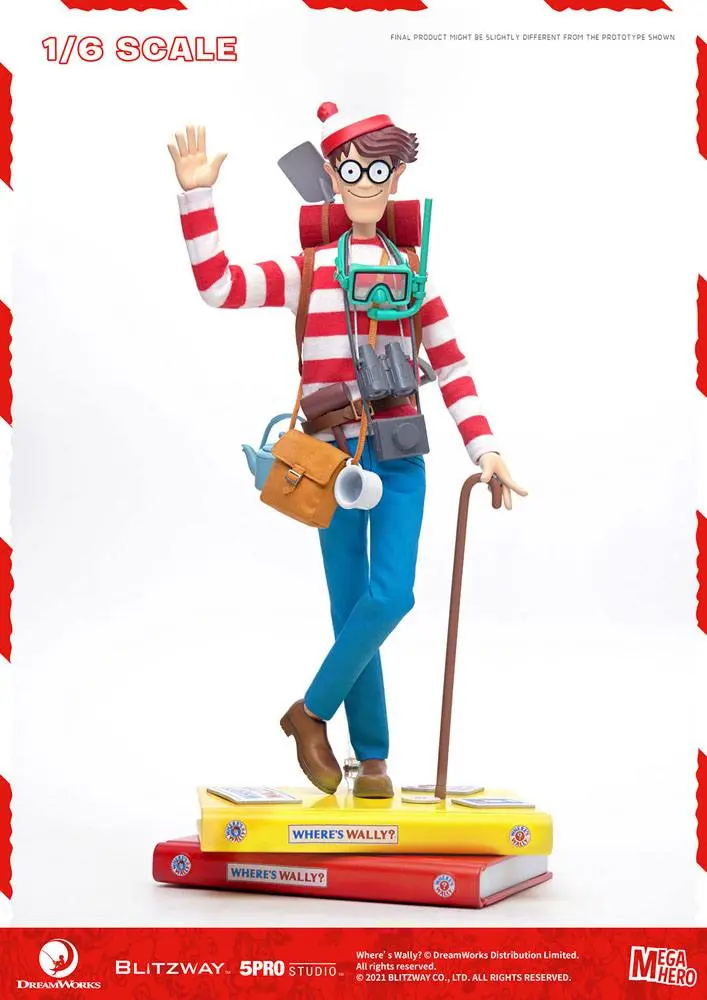 Where's Wally? Mega Hero Action Figure 1/6 Wally 34 cm product photo