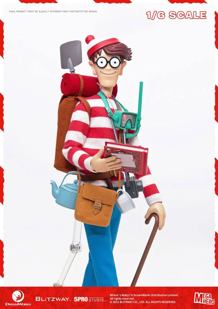 Where's Wally? Mega Hero Action Figure 1/6 Wally 34 cm product photo