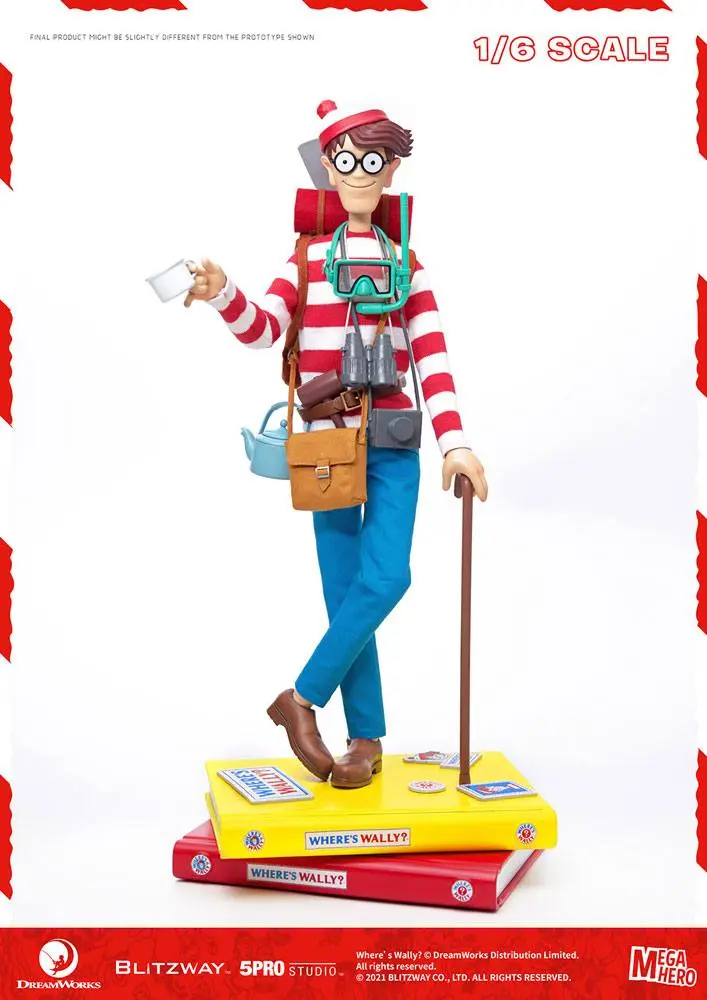 Where's Wally? Mega Hero Action Figure 1/6 Wally 34 cm product photo