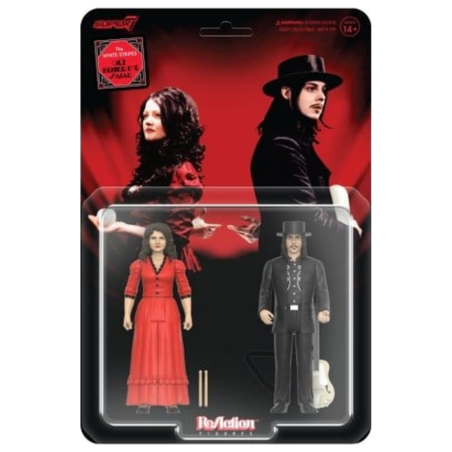 White Stripes ReAction Action Figures 2-Pack Wave 01 The White Stripes (Get Behind Me Satan) 10 cm product photo