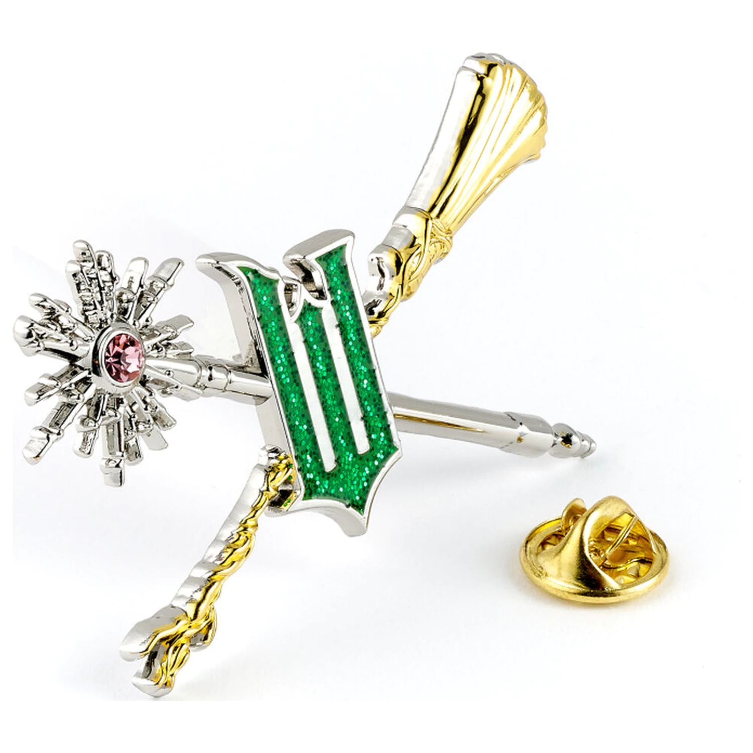 Wicked For Good Wand and Broomstick pin badge product photo