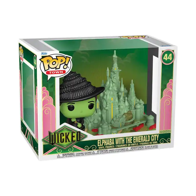 Wicked Funko POP! Town Vinyl Figure Elphaba with the Emerald City 9 cm termékfotó