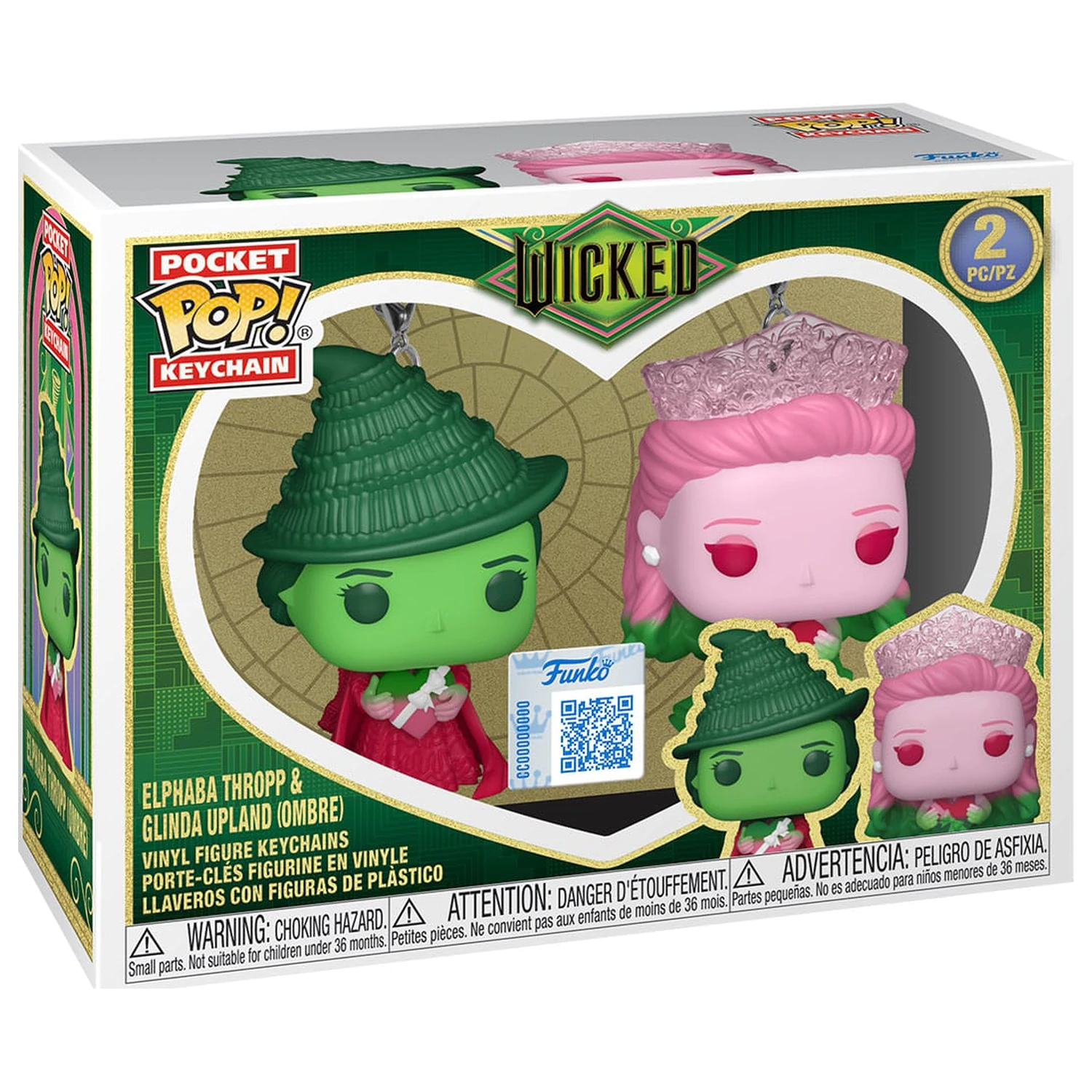 Wicked Funko POP! Vinyl Keychain 2-Pack G&E (Ombre) 4 cm product photo