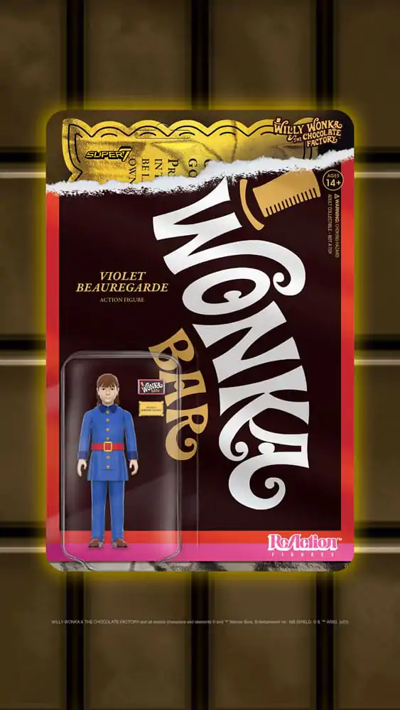 Willy Wonka &amp; the Chocolate Factory (1971) ReAction Action Figure Violet Beauregarde Wave 01 10 cm product photo