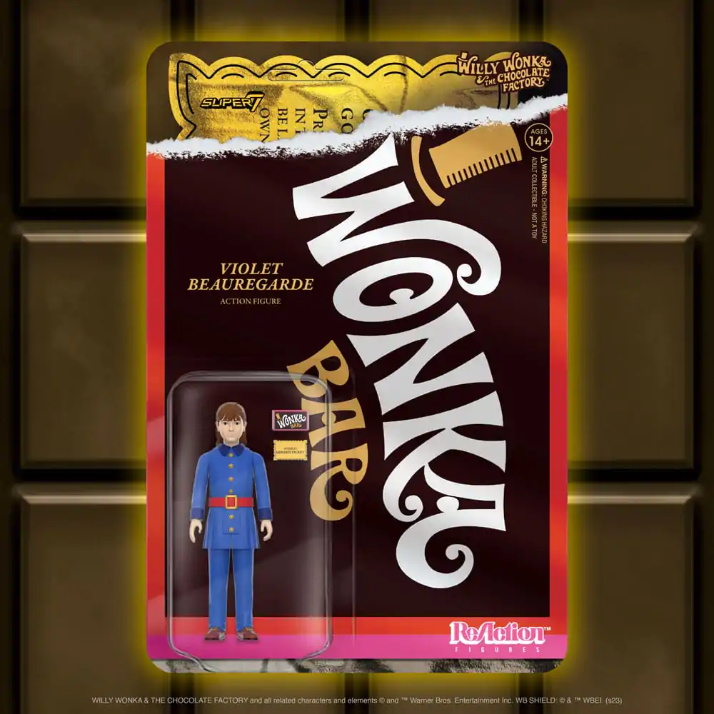 Willy Wonka &amp; the Chocolate Factory (1971) ReAction Action Figure Violet Beauregarde Wave 01 10 cm product photo