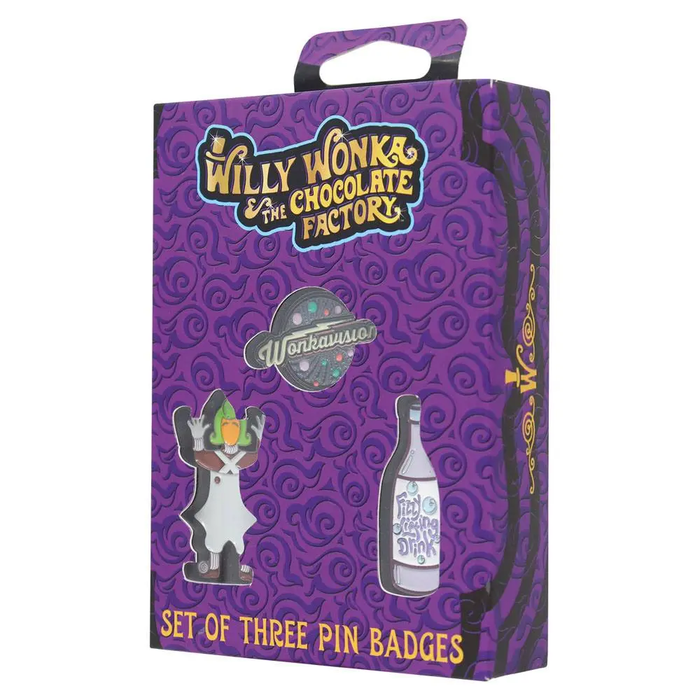 Willy Wonka &amp; the Chocolate Factory Pin Badge Set Limited Edition product photo