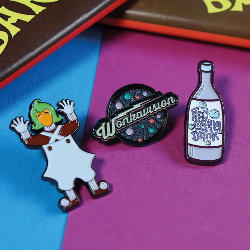 Willy Wonka &amp; the Chocolate Factory Pin Badge Set Limited Edition product photo