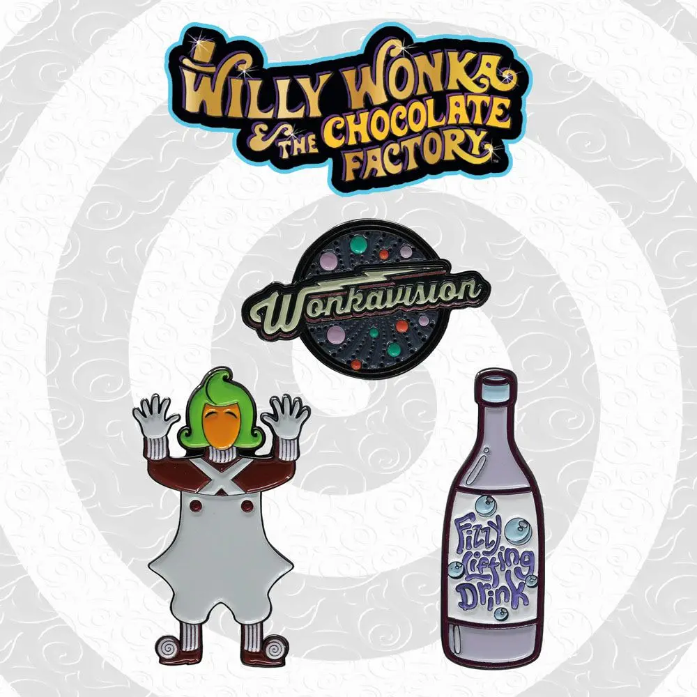 Willy Wonka &amp; the Chocolate Factory Pin Badge Set Limited Edition product photo