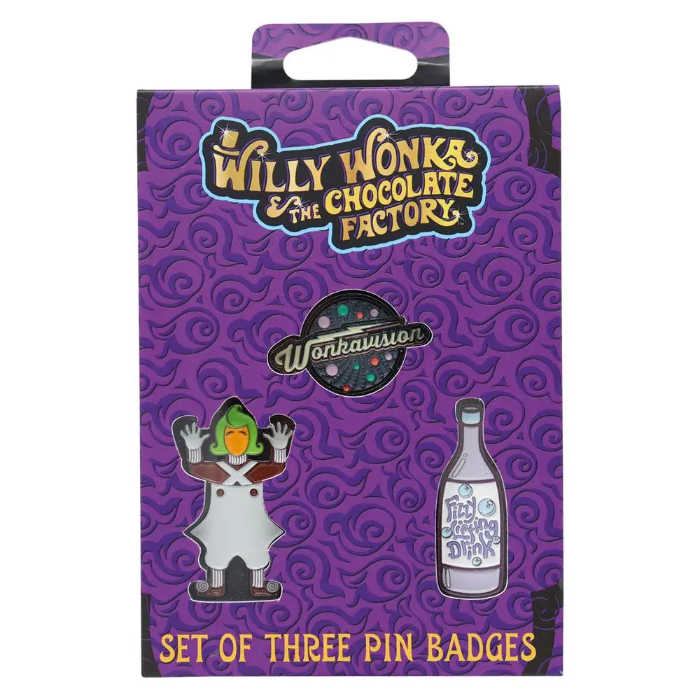 Willy Wonka &amp; the Chocolate Factory Pin Badge Set Limited Edition product photo
