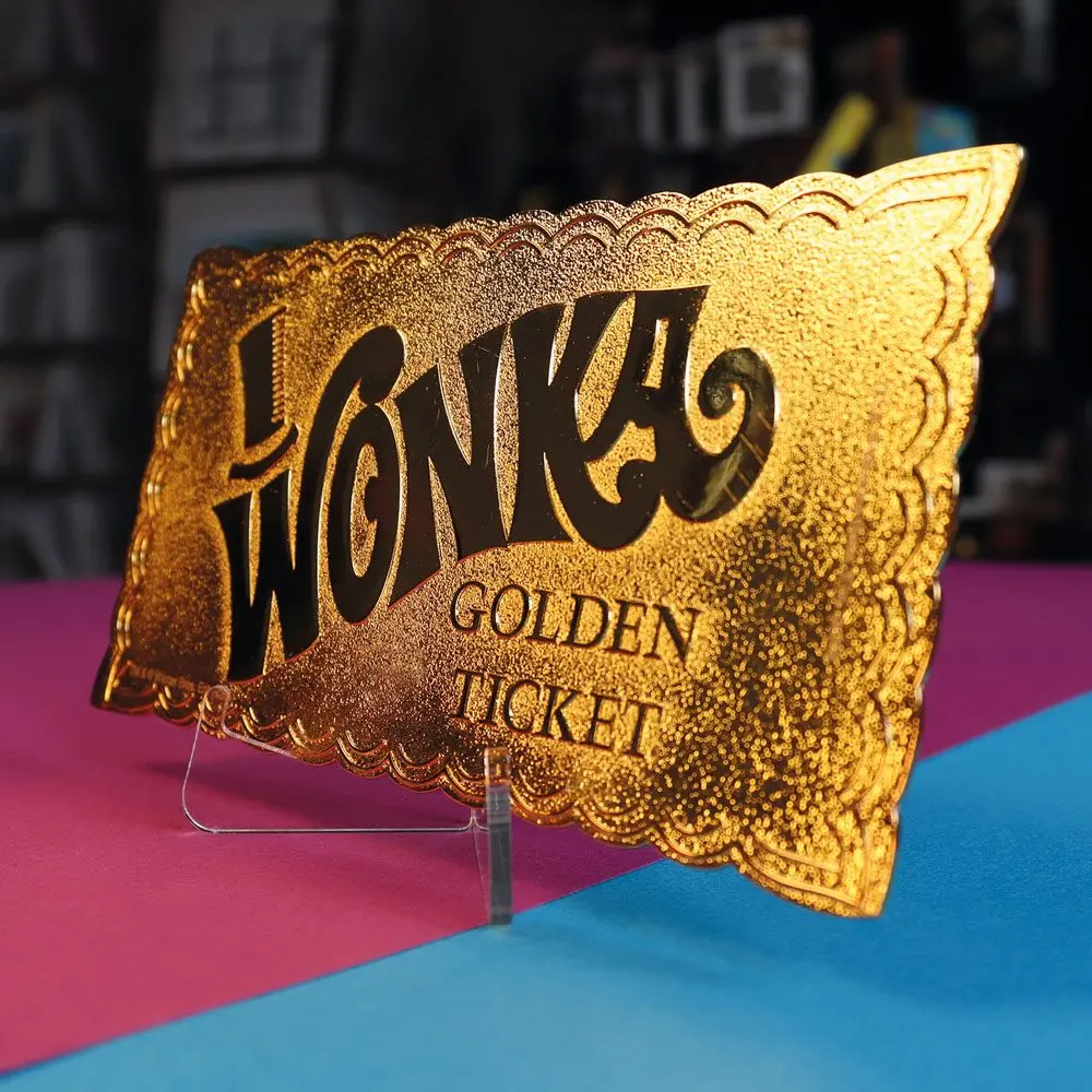 Willy Wonka &amp; the Chocolate Factory Replica Mini Golden Ticket product photo