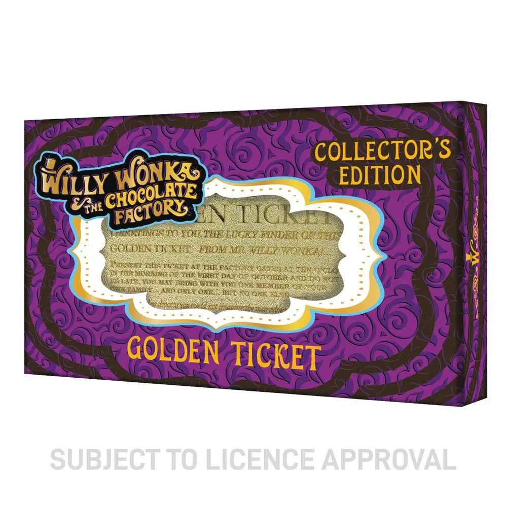 Willy Wonka &amp; the Chocolate Factory Replica Mini Golden Ticket product photo