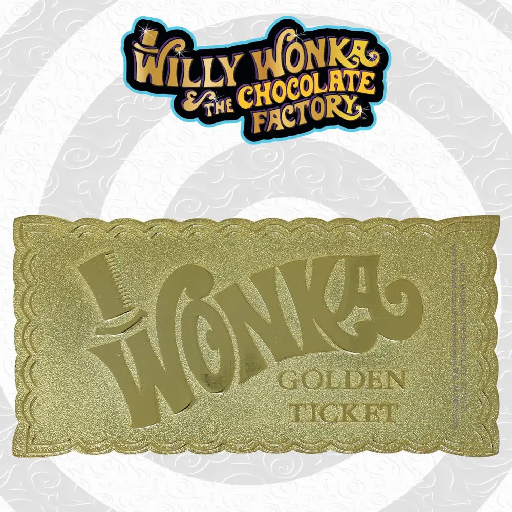 Willy Wonka &amp; the Chocolate Factory Replica Mini Golden Ticket product photo