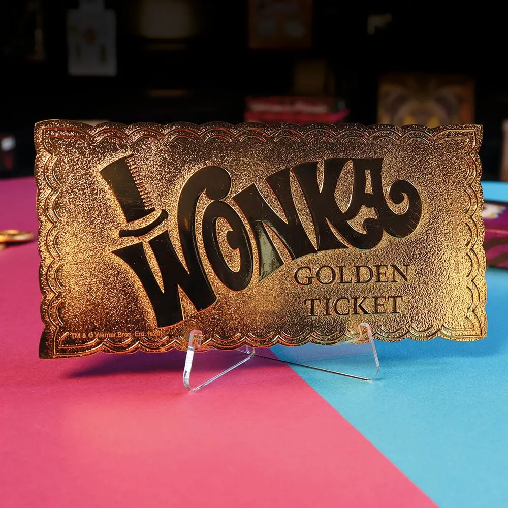 Willy Wonka &amp; the Chocolate Factory Replica Mini Golden Ticket product photo