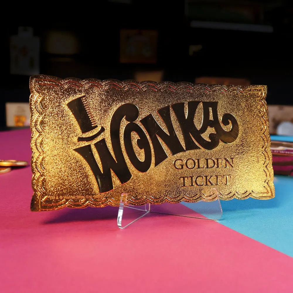 Willy Wonka &amp; the Chocolate Factory Replica Mini Golden Ticket product photo
