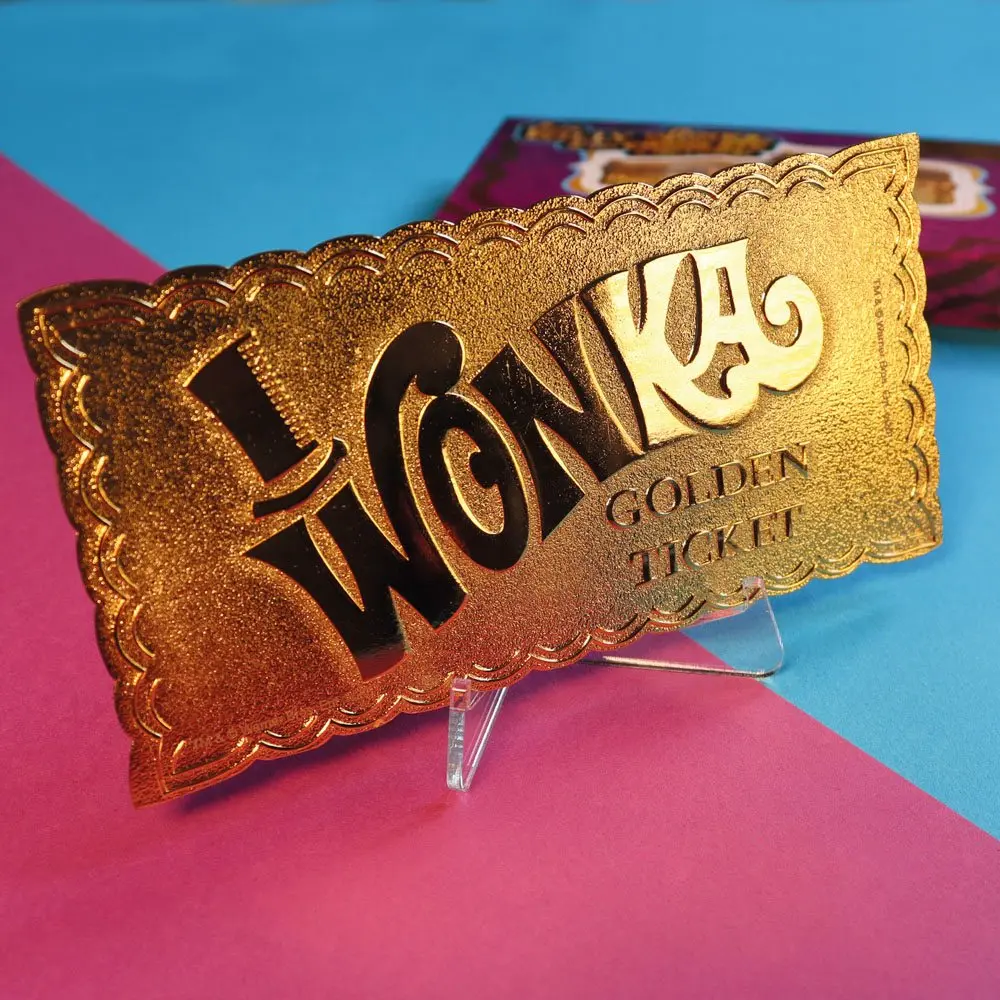 Willy Wonka &amp; the Chocolate Factory Replica Mini Golden Ticket product photo
