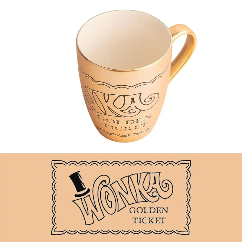 Willy Wonka Golden Ticket mug 350ml product photo