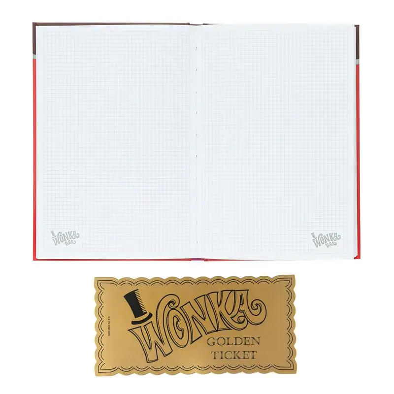 Willy Wonka Wonka Bar A5 premium notebook product photo