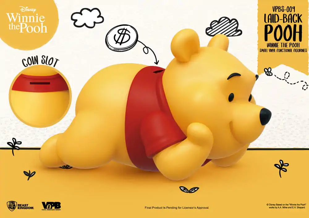 Winnie The Pooh Small Vinyl Bank laid-back Winnie 17 cm product photo