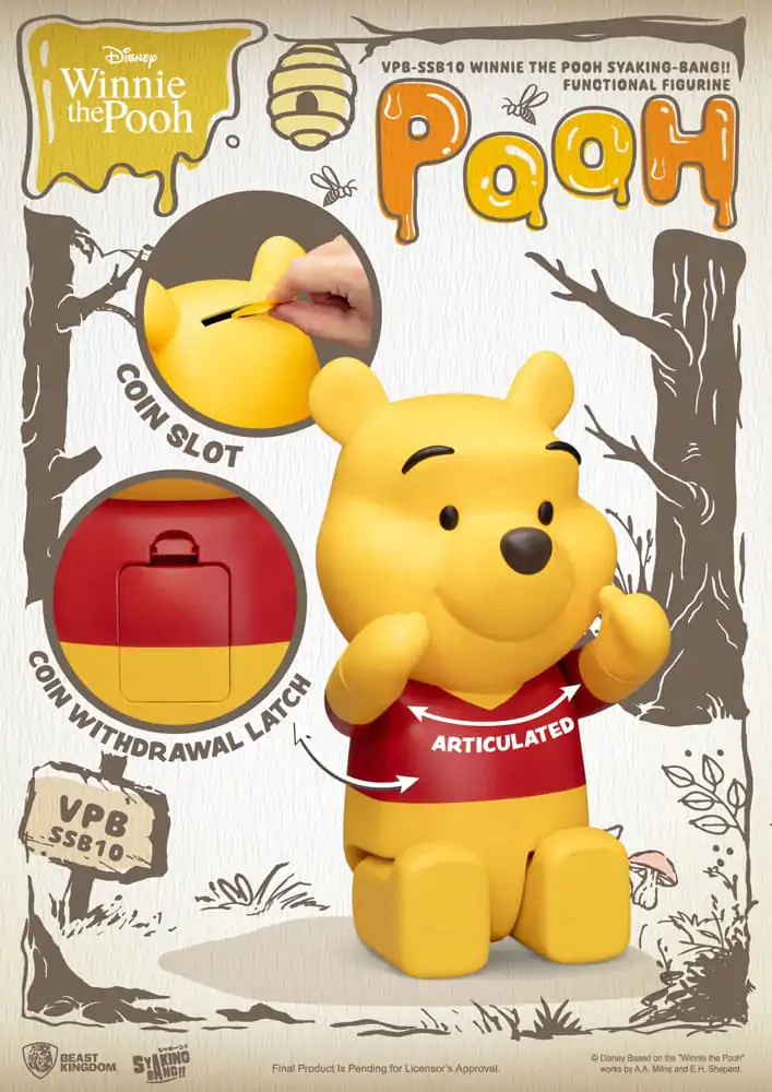 Winnie the Pooh Syaking Bang action figure piggy bank Winnie the Pooh 31 cm product photo