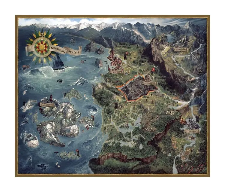 Witcher 3 Wild Hunt Puzzle Northern Realms Map product photo