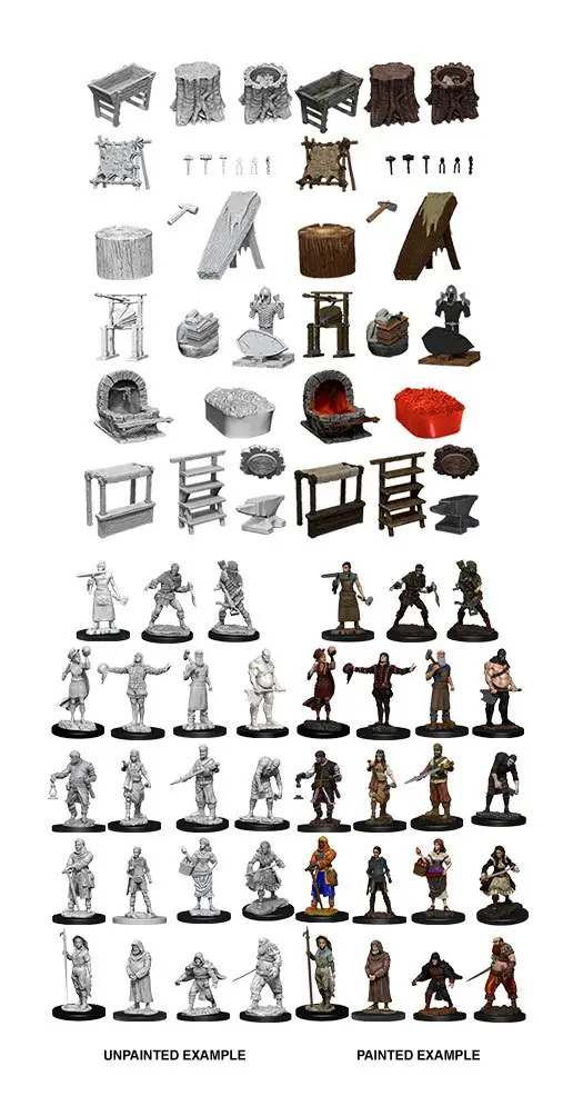 WizKids Deep Cuts Miniatures Townspeople &amp; Accessories product photo