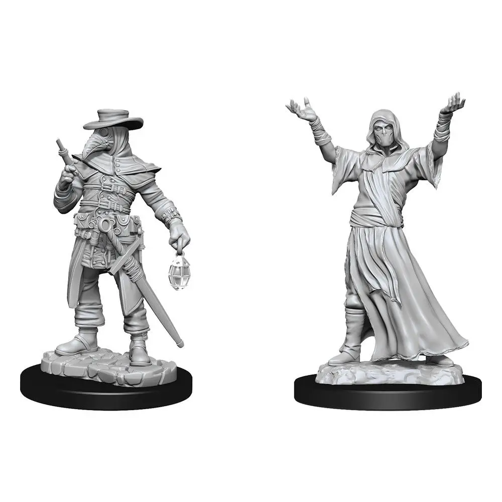 WizKids Deep Cuts Unpainted Miniature Plague Doctor &amp; Cultist Case (2) product photo