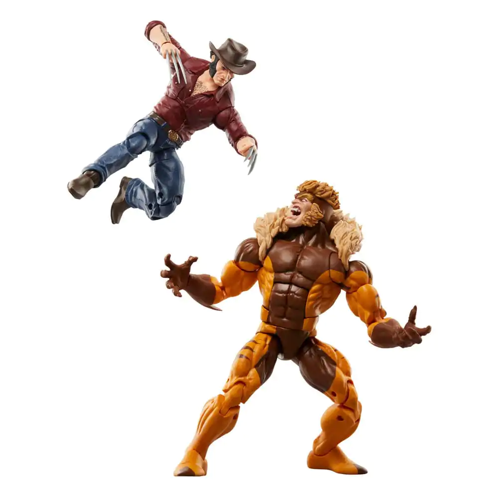 Wolverine 50th Anniversary Marvel Legends Action Figure 2-Pack Marvel's Logan &amp; Sabretooth 15 cm product photo
