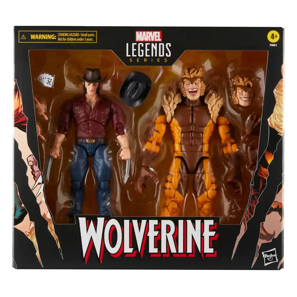 Wolverine 50th Anniversary Marvel Legends Action Figure 2-Pack Marvel's Logan &amp; Sabretooth 15 cm product photo