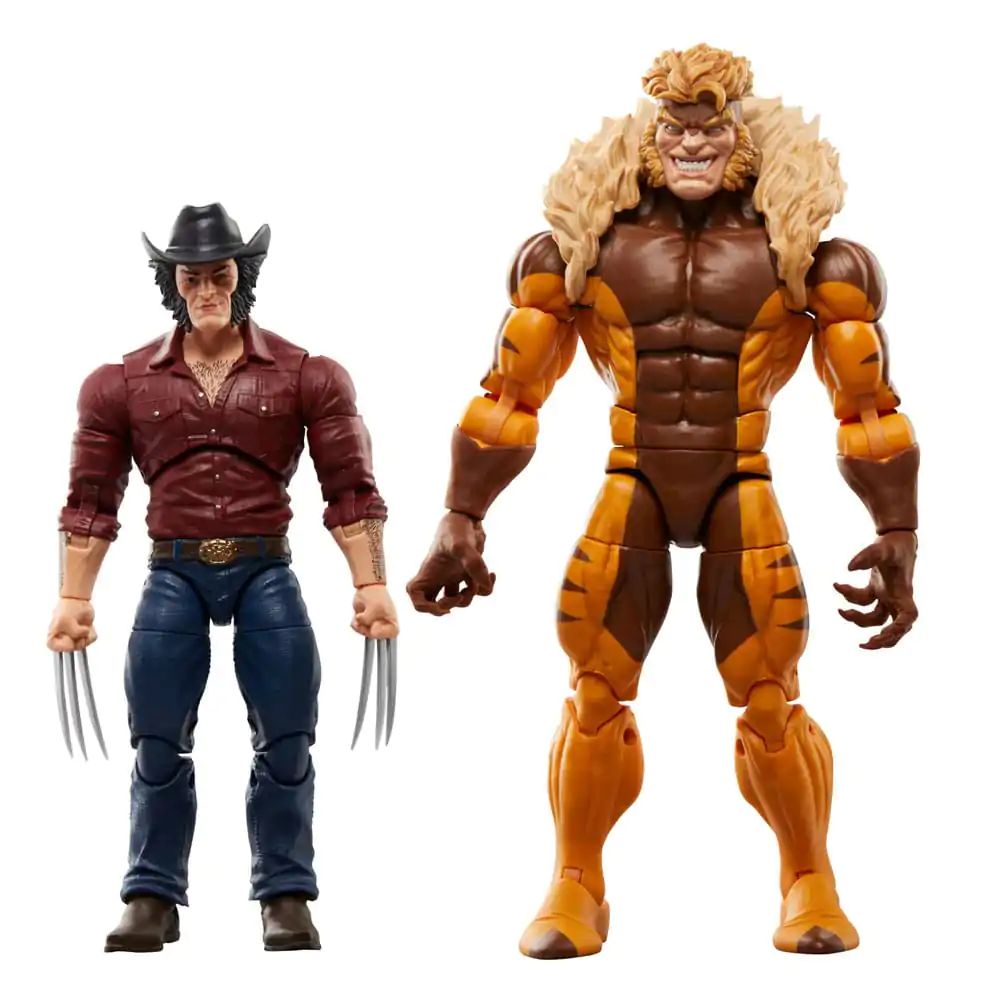 Wolverine 50th Anniversary Marvel Legends Action Figure 2-Pack Marvel's Logan &amp; Sabretooth 15 cm product photo