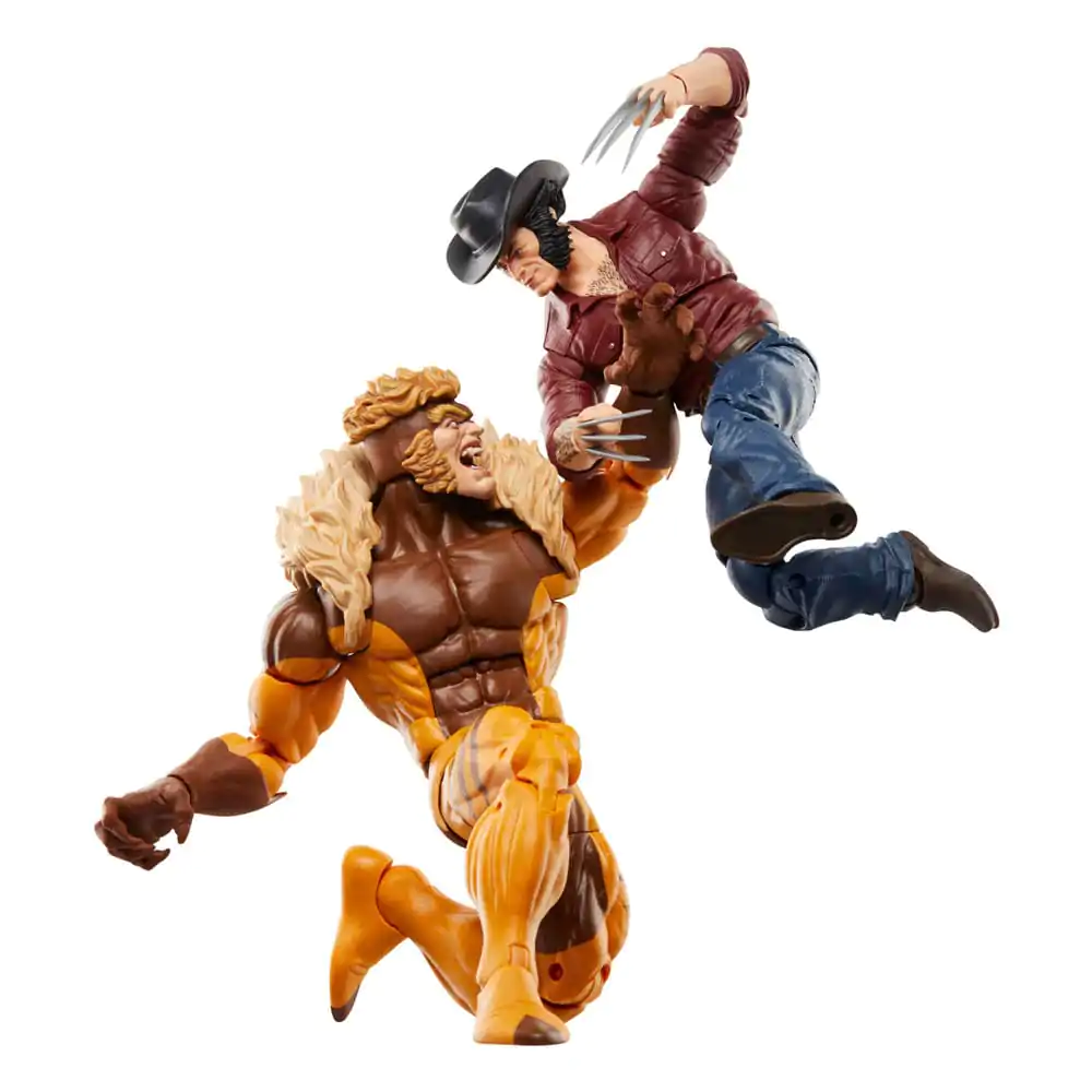 Wolverine 50th Anniversary Marvel Legends Action Figure 2-Pack Marvel's Logan &amp; Sabretooth 15 cm product photo