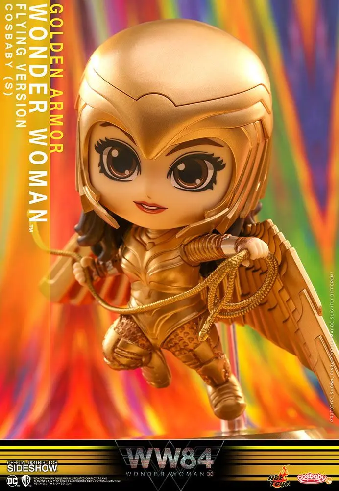 Wonder Woman 1984 Cosbaby (S) Mini Figure Golden Armor Wonder Woman (Flying Version) 10 cm termékfotó