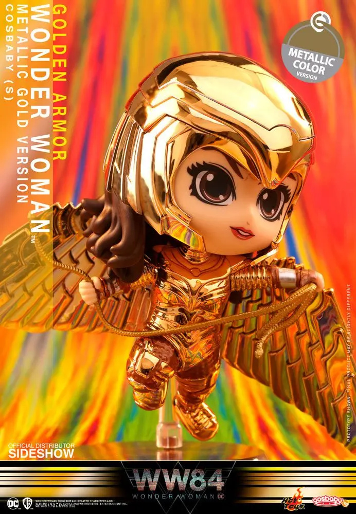 Wonder Woman 1984 Cosbaby (S) Mini Figure Golden Armor Wonder Woman (Metallic Gold Version) 10 cm termékfotó