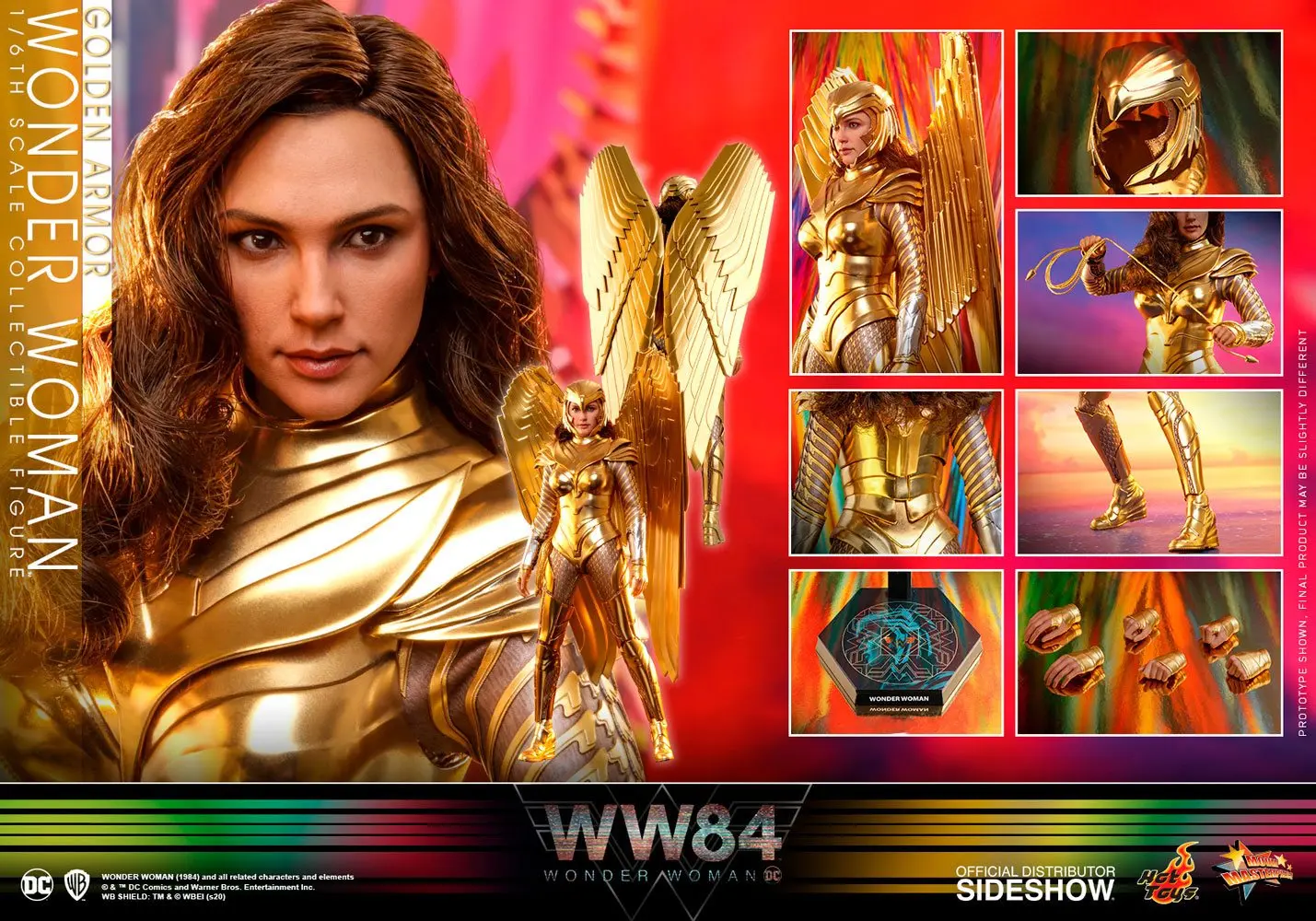 Wonder Woman 1984 Movie Masterpiece Action Figure 1/6 Golden Armor Wonder Woman 30 cm product photo