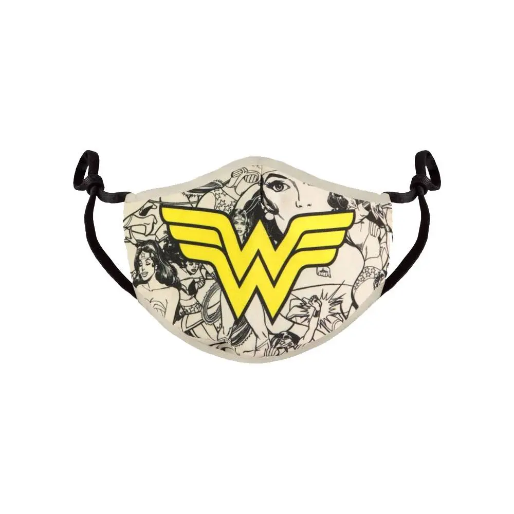 Wonder Woman Face Mask Comic Logo product photo
