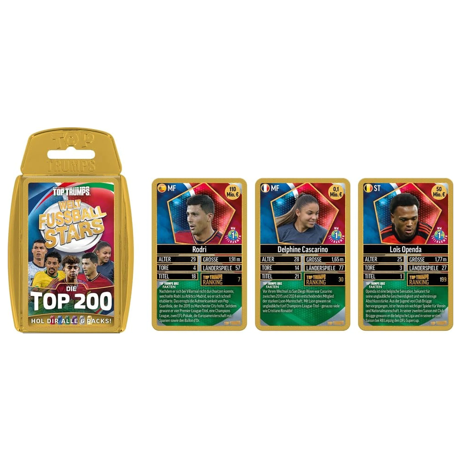 World Football Stars Card Game 200 Pack 6 *German Version* product photo