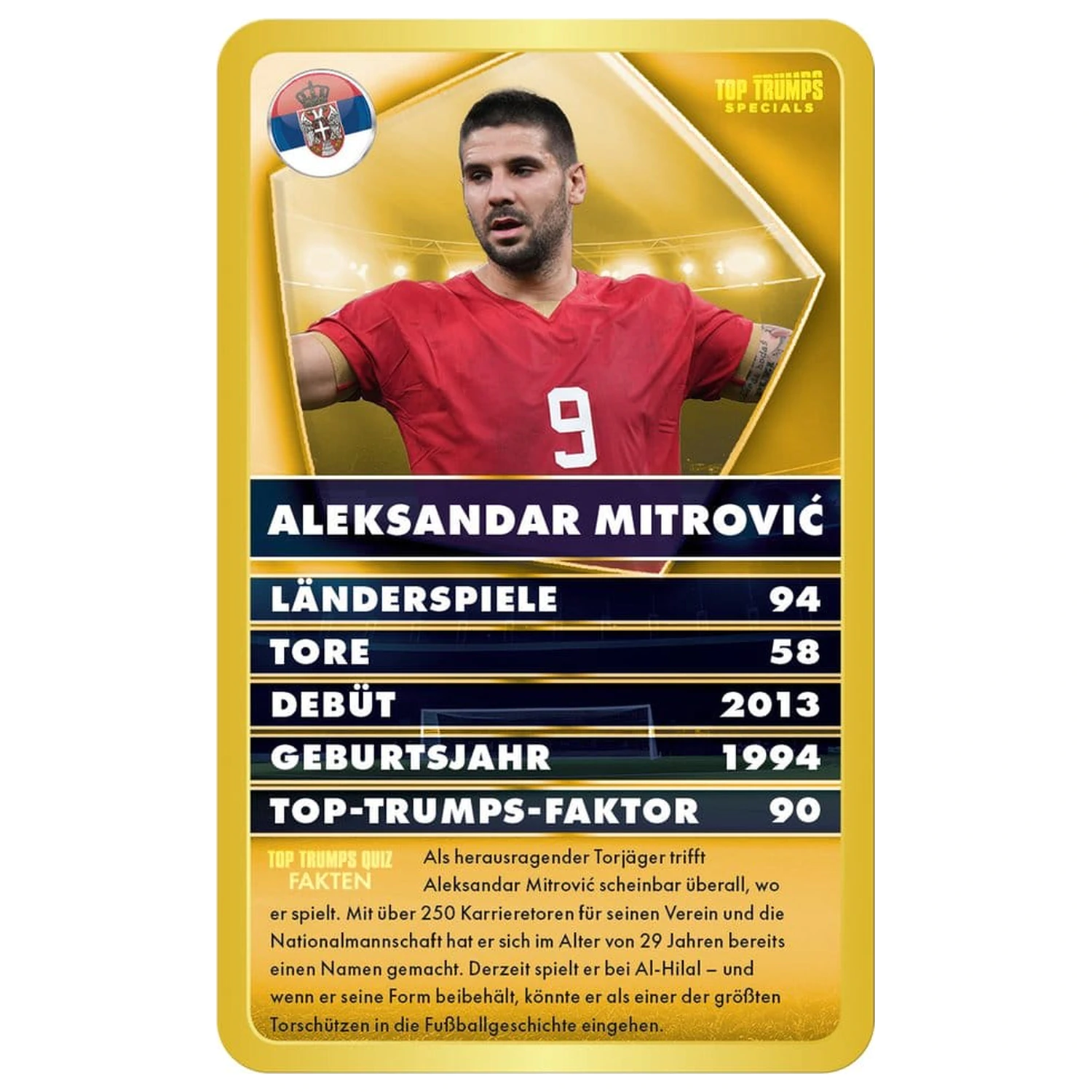 World Football Stars 6 Card Game Top Trumps *German Version* product photo