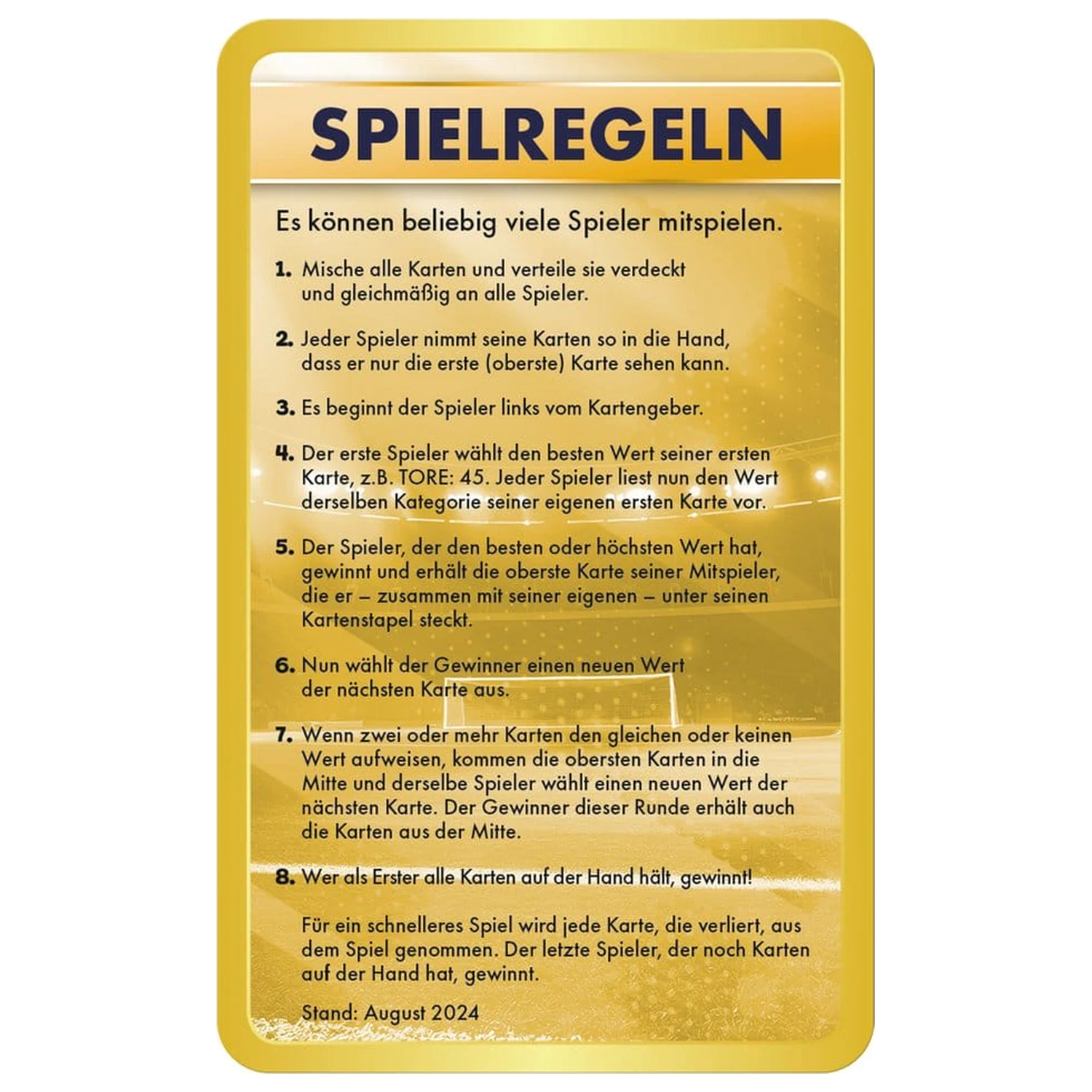 World Football Stars 6 Card Game Top Trumps *German Version* product photo