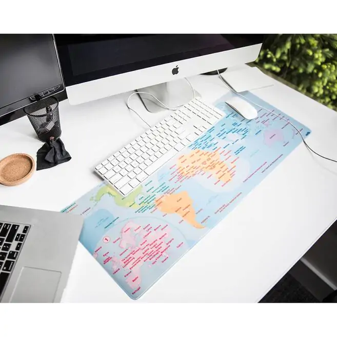 World Map gaming desk mat product photo