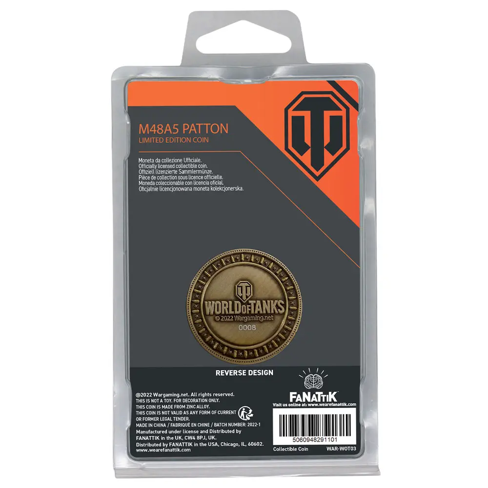 World of Tanks Collectable Coin Patton Tank Limited Editon product photo