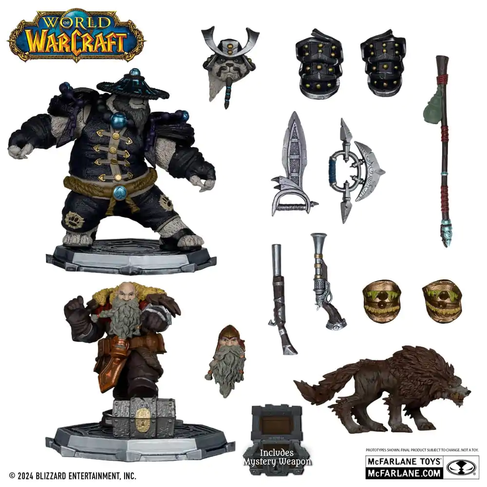 World of Warcraft PVC Statue 2-Pack 1/12 Dwarf Hunter: Beast Master & Pandaren: Monk (Gold Label) 15 cm termékfotó