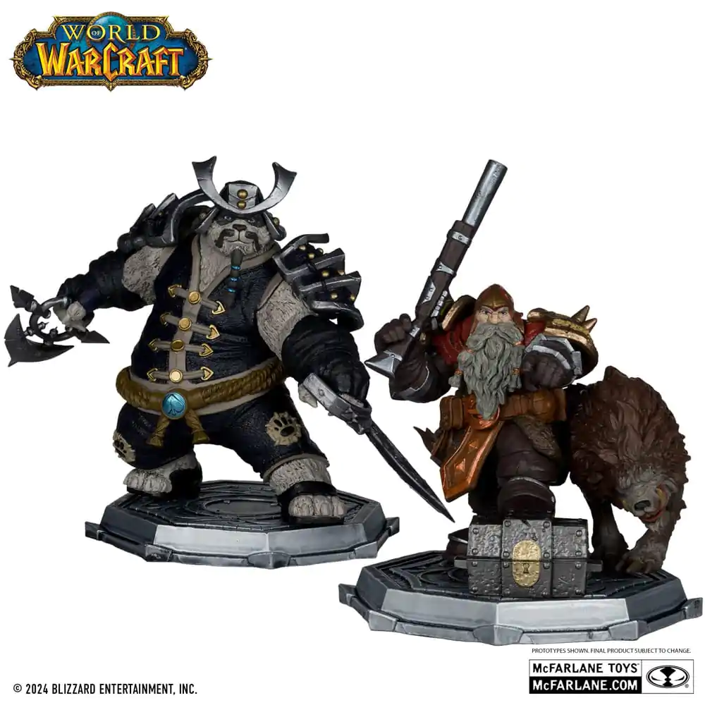 World of Warcraft PVC Statue 2-Pack 1/12 Dwarf Hunter: Beast Master & Pandaren: Monk (Gold Label) 15 cm termékfotó