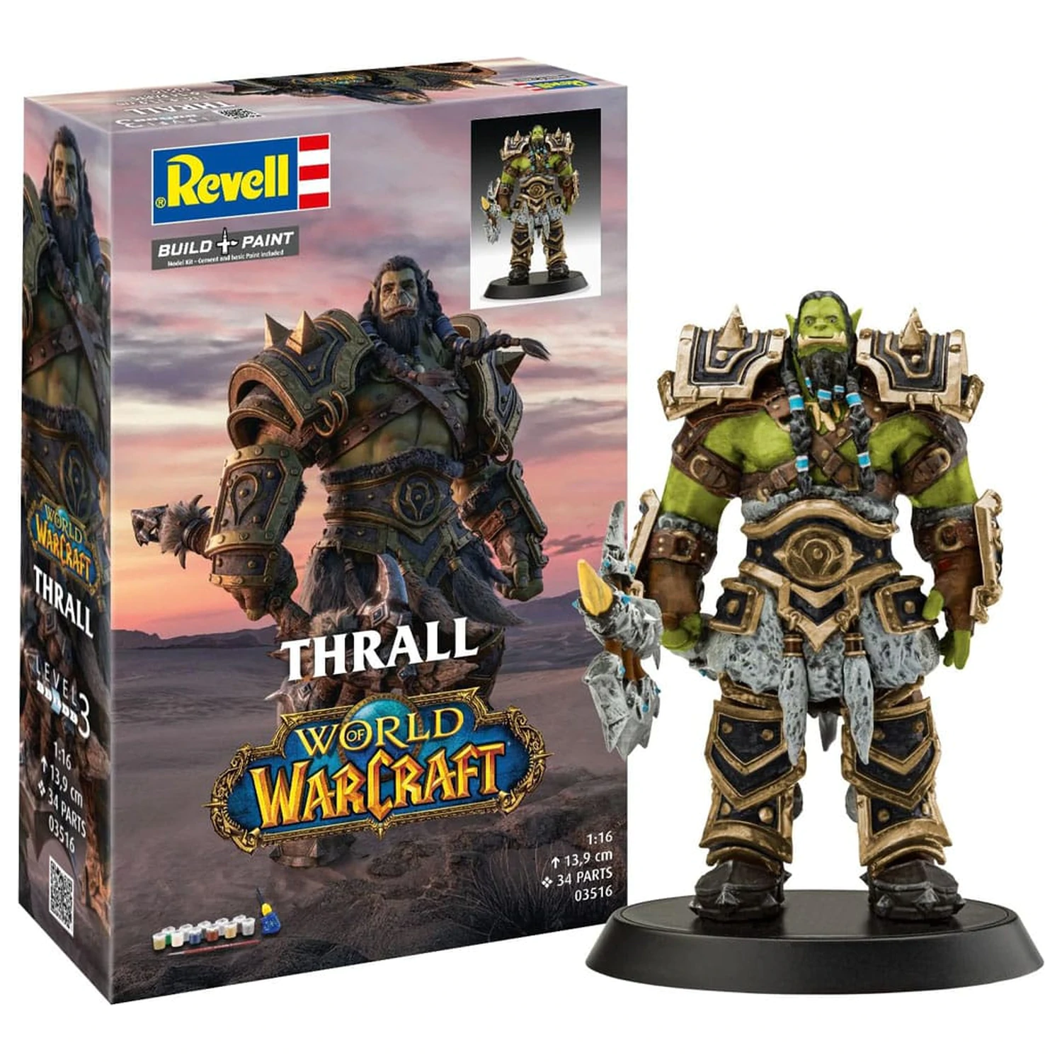 World of Warcraft Model Kit Gift Set 1/16 The Orc Thrall 13 cm product photo